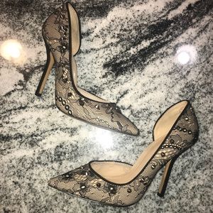 Zara Trafaluc D’Orsay Lace Studded Pump Heels